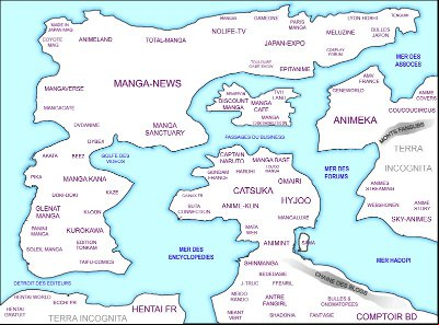 Une cartographie des sites internet français de japanimation